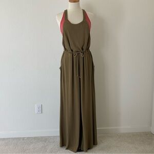 Free People Beach Wide Leg Ribbed Knit Jumpsuit S